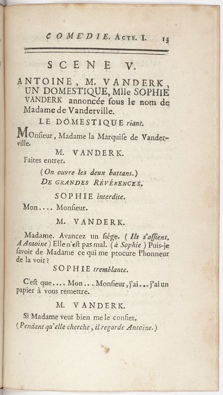 Philosophe sans le savoir (Le), comédie en prose et en cinq actes… par M. Sedaine. [Paris, les Comédiens français, 2 novembre 1765]