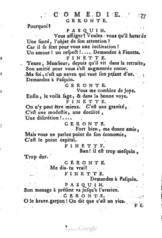 Dissipateur ou l’honnête-friponne (Le), comédie