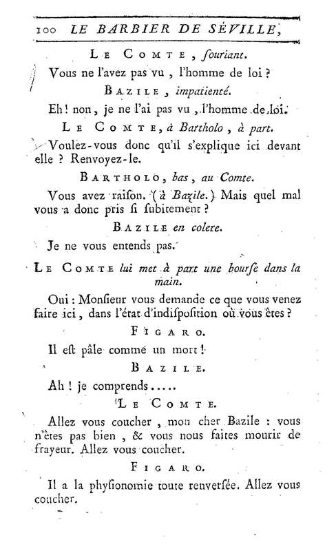 Barbier de Séville, ou la Précaution inutile (Le), comédie en quatre actes, par M. de Beaumarchais, représentée sur le théâtre de la Comédie Française le 23 février 1775 (avec une Lettre modérée sur la chute et la critique du Barbier de Séville)