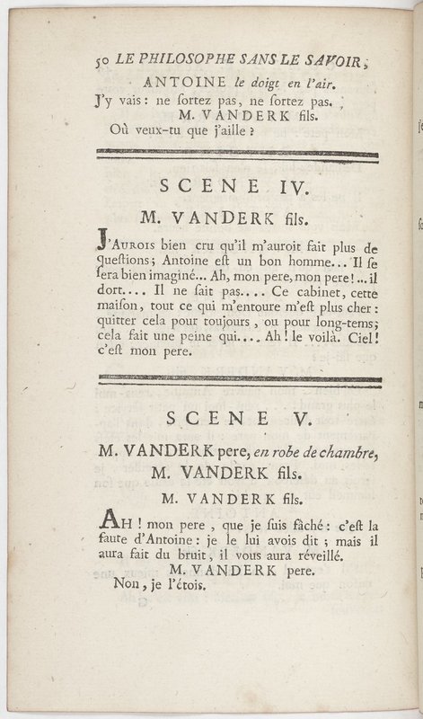 Philosophe sans le savoir (Le), comédie en prose et en cinq actes… par M. Sedaine. [Paris, les Comédiens français, 2 novembre 1765]