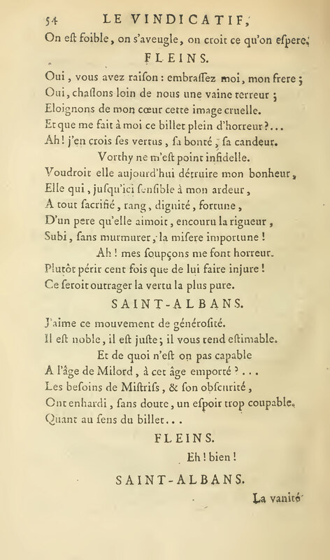 Vindicatif (Le), drame en cinq actes, et en vers libres Vindicatif (Le), drame en cinq actes, et en vers libres