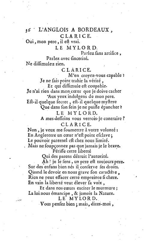 Anglais à Bordeaux (L'), comédie en un acte et en vers libres, par M. Favart… [Par les Comédiens françois ordinaires du Roi, 14 mars 1763]