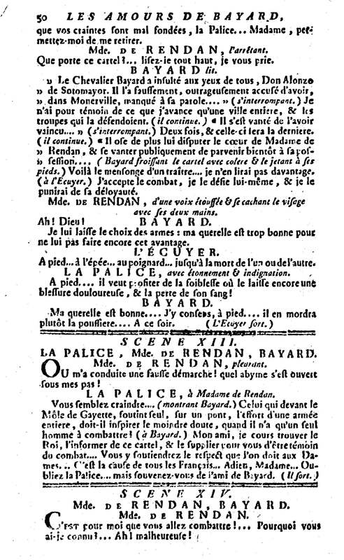 Chevalier sans peur et sans reproche, ou les Amours de Bayard (Le), comédie héroïque en quatre actes et en prose représentée à Paris, par les Comédiens français devant Leurs Majestés Chevalier sans peur et sans reproche, ou les Amours de Bayard (Le), comédie héroïque en quatre actes et en prose représentée à Paris, par les Comédiens français devant Leurs Majestés