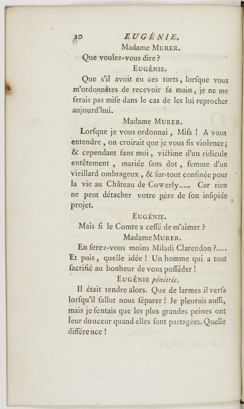 Eugénie, drame en cinq actes en prose, enrichi de figures en taille-douce ; avec un Essai sur le drame sérieux Eugénie, drame en cinq actes en prose, enrichi de figures en taille-douce ; avec un Essai sur le drame sérieux