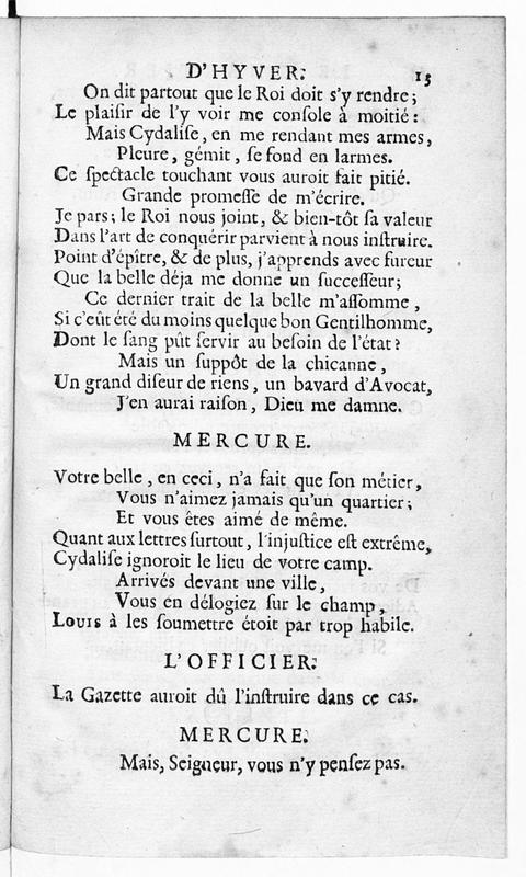 Quartier d'hyver (Le), comédie en un acte et en vers, représentée pour la première fois par les Comédiens françois ordinaires du Roi, le 4 décembre 1744 Quartier d'hyver (Le), comédie en un acte et en vers, représentée pour la première fois par les Comédiens françois ordinaires du Roi, le 4 décembre 1744