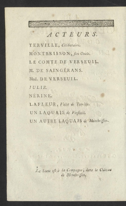 Célibataire (Le), comédie en cinq actes et en vers