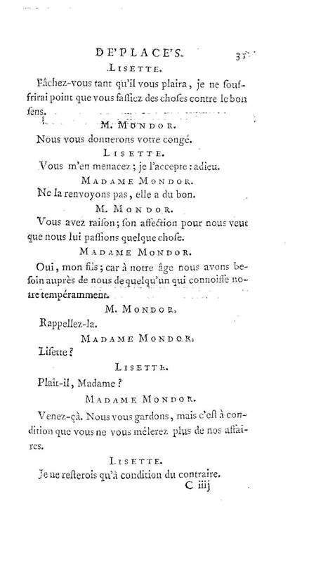 Acteurs déplacés ou l'Amant comedien (Les). Comedie en un acte. Avec un prologue & un divertissement. Représentée pour la premiere fois par les Comédiens ordinaires du Roi, le 14 octobre 1735…