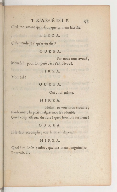 Hirza, tragédie, par M. de Sauvigny… (Comédiens ordinaires du Roi, 27 mai 1767) Hirza, tragédie, par M. de Sauvigny… (Comédiens ordinaires du Roi, 27 mai 1767)
