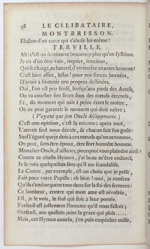 Célibataire (Le), comédie en cinq actes et en vers, représentée pour la première fois par les Comédiens françois, le 20 septembre 1775 Célibataire (Le), comédie en cinq actes et en vers, représentée pour la première fois par les Comédiens françois, le 20 septembre 1775