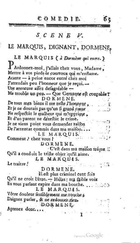 Droit du seigneur (Le), Comédie en cinq actes