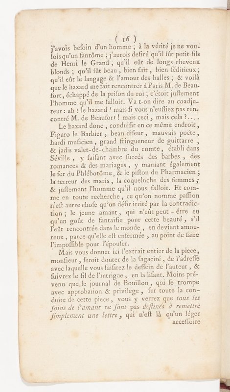 Barbier de Séville, ou la Précaution inutile (Le), comédie en quatre actes, par M. de Beaumarchais, représentée sur le théâtre de la Comédie Française le 23 février 1775 (avec une Lettre modérée sur la chute et la critique du Barbier de Séville)