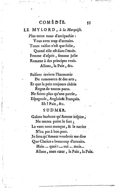 Anglais à Bordeaux (L'), comédie en un acte et en vers libres, par M. Favart… [Par les Comédiens françois ordinaires du Roi, 14 mars 1763]