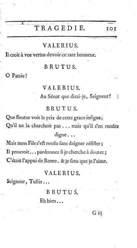 Brutus de M. de Voltaire (Le), avec un Discours sur la tragédie Brutus de M. de Voltaire (Le), avec un Discours sur la tragédie