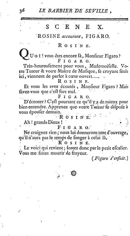 Barbier de Séville, ou la Précaution inutile (Le ), comédie en quatre actes, par M. de Beaumarchais, représentée sur le théâtre de la Comédie Française le 23 février 1775 (avec une Lettre modérée sur la chute et la critique du Barbier de Séville) Barbier de Séville, ou la Précaution inutile (Le ), comédie en quatre actes, par M. de Beaumarchais, représentée sur le théâtre de la Comédie Française le 23 février 1775 (avec une Lettre modérée sur la chute et la critique du Barbier de Séville)