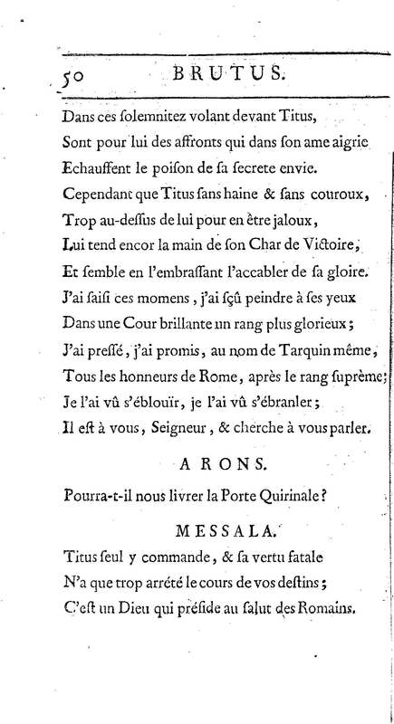 Brutus de M. de Voltaire (Le), avec un Discours sur la tragédie Brutus de M. de Voltaire (Le), avec un Discours sur la tragédie