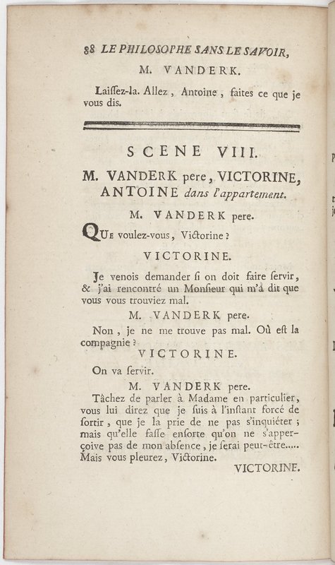 Philosophe sans le savoir (Le), comédie en prose et en cinq actes… par M. Sedaine. [Paris, les Comédiens français, 2 novembre 1765]