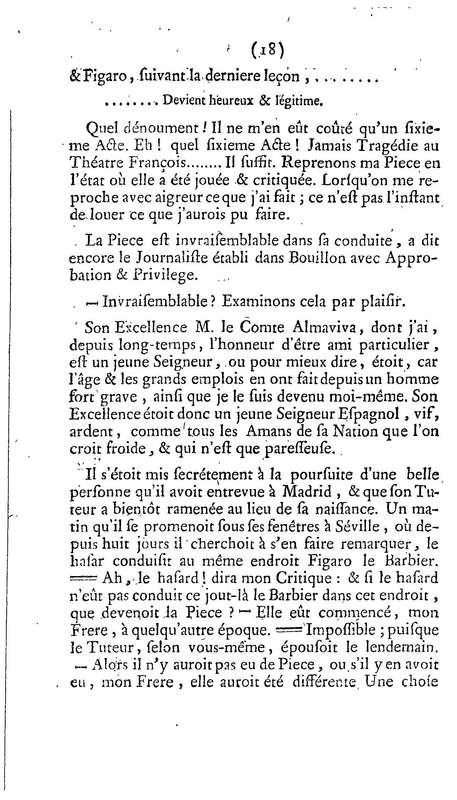 Barbier de Séville, ou la Précaution inutile (Le ), comédie en quatre actes, par M. de Beaumarchais, représentée sur le théâtre de la Comédie Française le 23 février 1775 (avec une Lettre modérée sur la chute et la critique du Barbier de Séville) Barbier de Séville, ou la Précaution inutile (Le ), comédie en quatre actes, par M. de Beaumarchais, représentée sur le théâtre de la Comédie Française le 23 février 1775 (avec une Lettre modérée sur la chute et la critique du Barbier de Séville)
