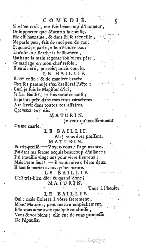 Droit du seigneur (Le), Comédie en cinq actes