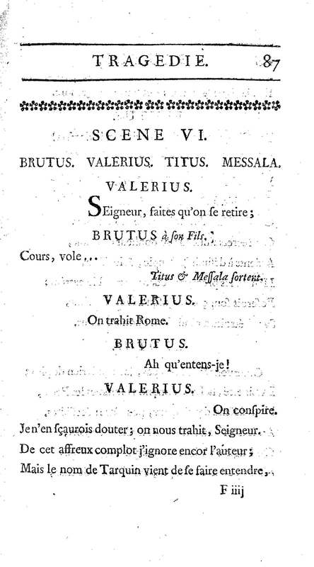 Brutus de M. de Voltaire (Le), avec un Discours sur la tragédie Brutus de M. de Voltaire (Le), avec un Discours sur la tragédie