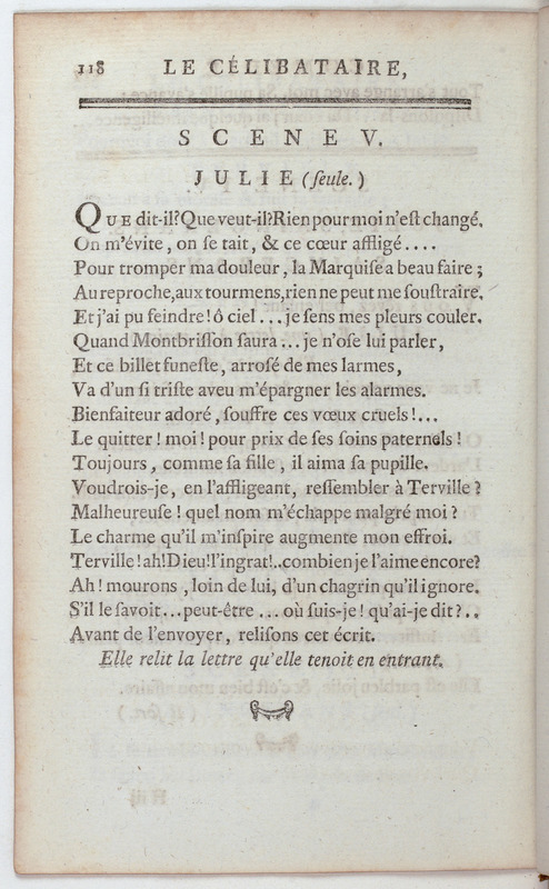 Célibataire (Le), comédie en cinq actes et en vers, représentée pour la première fois par les Comédiens françois, le 20 septembre 1775 Célibataire (Le), comédie en cinq actes et en vers, représentée pour la première fois par les Comédiens françois, le 20 septembre 1775