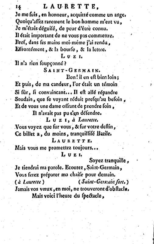 Laurette, comédie en trois actes et en vers, tirée des Contes de M. Marmontel Laurette, comédie en trois actes et en vers, tirée des Contes de M. Marmontel