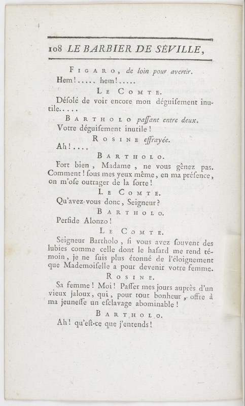 Barbier de Séville, ou la Précaution inutile (Le), comédie en quatre actes ; par M. de Beaumarchais ; représentée & tombée sur le théâtre de la Comédie Françoise aux Tuileries, le 23 de février 1775 Barbier de Séville, ou la Précaution inutile (Le), comédie en quatre actes ; par M. de Beaumarchais ; représentée & tombée sur le théâtre de la Comédie Françoise aux Tuileries, le 23 de février 1775