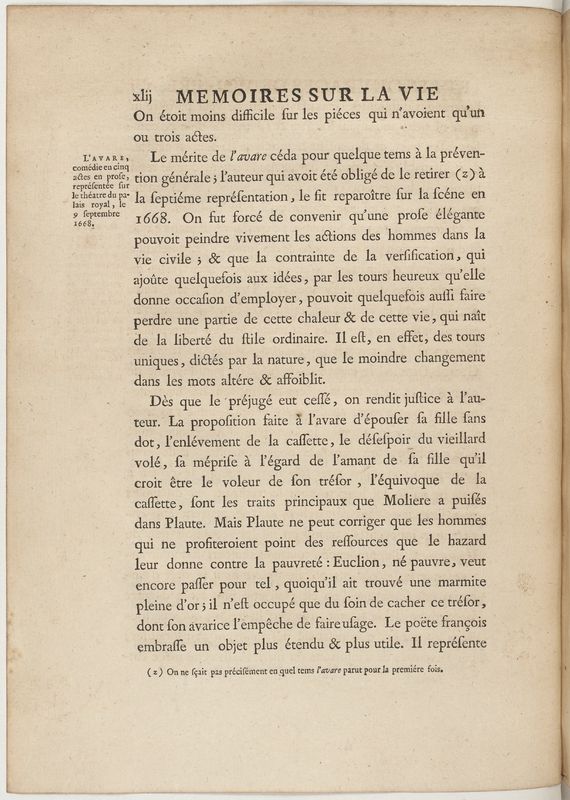 Mémoires sur la vie et les œuvres de Molière (Les) Mémoires sur la vie et les œuvres de Molière (Les)