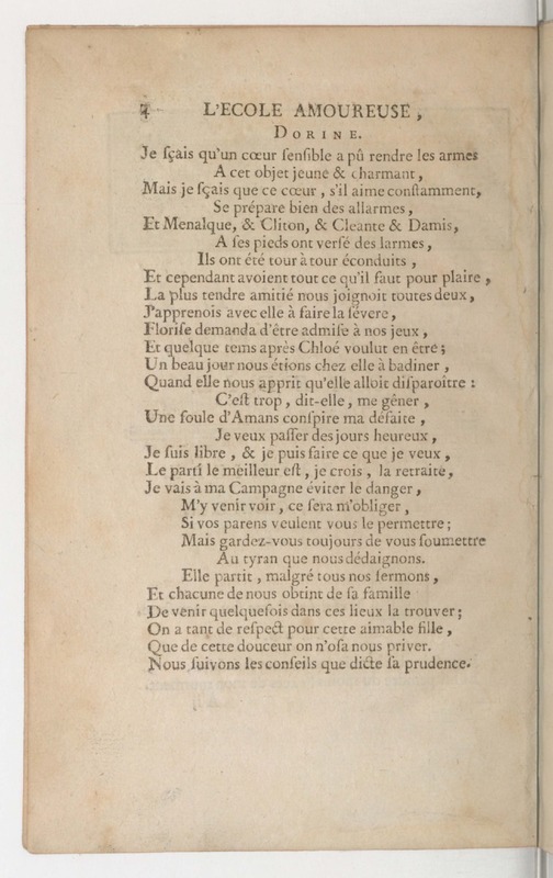 École amoureuse (L'), comédie en un acte, en vers, représentée pour la première fois par les Comédiens ordinaires du Roi, le 11 septembre 1747 École amoureuse (L'), comédie en un acte, en vers, représentée pour la première fois par les Comédiens ordinaires du Roi, le 11 septembre 1747