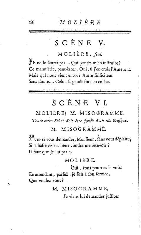Molière à la nouvelle salle, ou les Audiences de Thalie, comédie en un acte et en vers libres Molière à la nouvelle salle, ou les Audiences de Thalie, comédie en un acte et en vers libres
