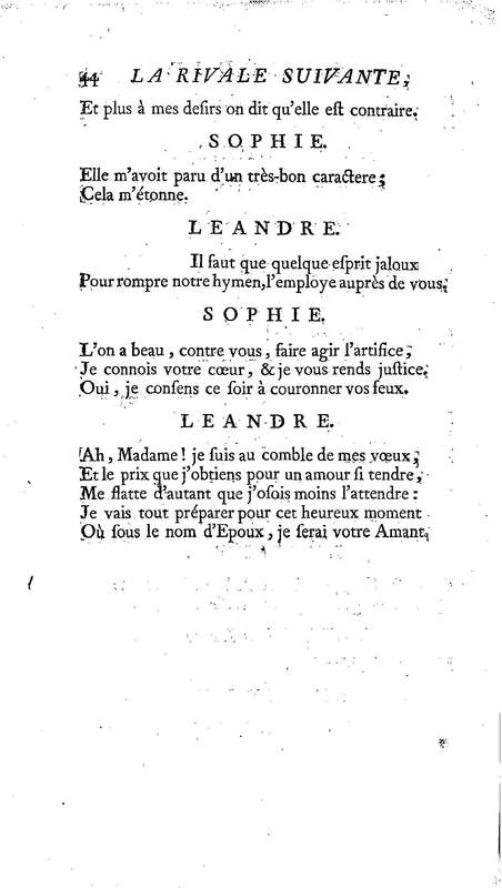 Rivale suivante (La), comédie en un acte en vers, précédée d'un prologue, par M. Rousseau Rivale suivante (La), comédie en un acte en vers, précédée d'un prologue, par M. Rousseau