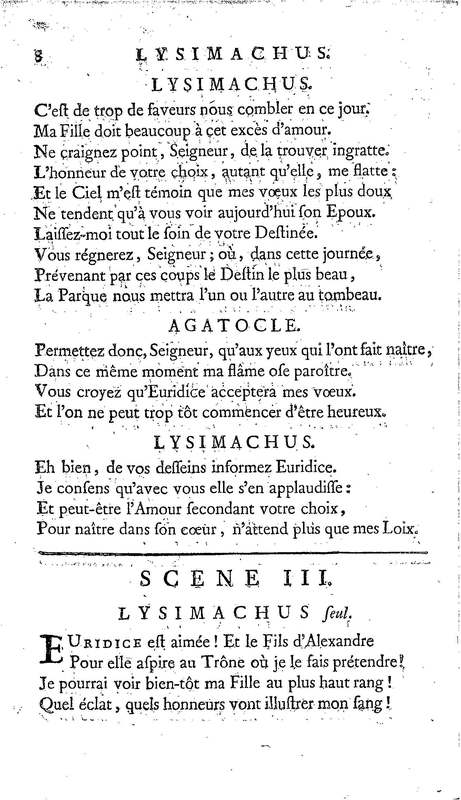 Lysimachus, tragédie par M. de Caux de Montlebert, représentée pour la première fois le 13 décembre 1737 Lysimachus, tragédie par M. de Caux de Montlebert, représentée pour la première fois le 13 décembre 1737