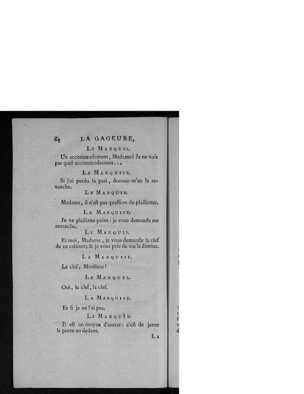 Gageure imprévue (La), comédie en prose et en un acte