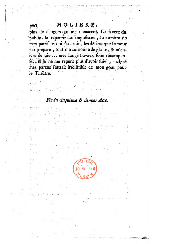 Molière, drame en cinq actes en prose; imité de Goldoni Molière, drame en cinq actes en prose; imité de Goldoni