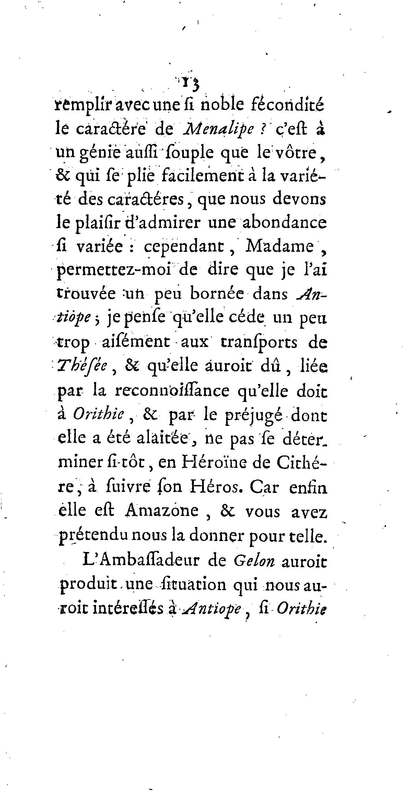 Amazones (Les), tragédie en cinq actes, par madame du Boccage, représentée par les Comédiens ordinaires du Roy, aux mois de juillet et d'août 1749