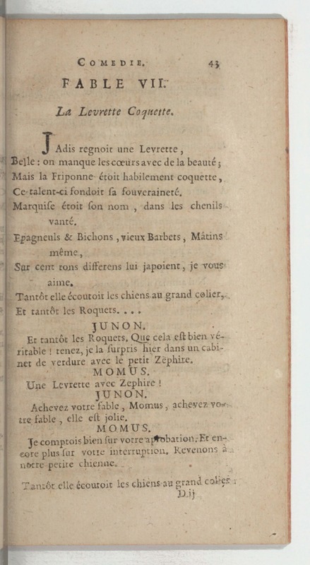 Momus fabuliste, ou les Noces de Vulcain, comédie Momus fabuliste, ou les Noces de Vulcain, comédie