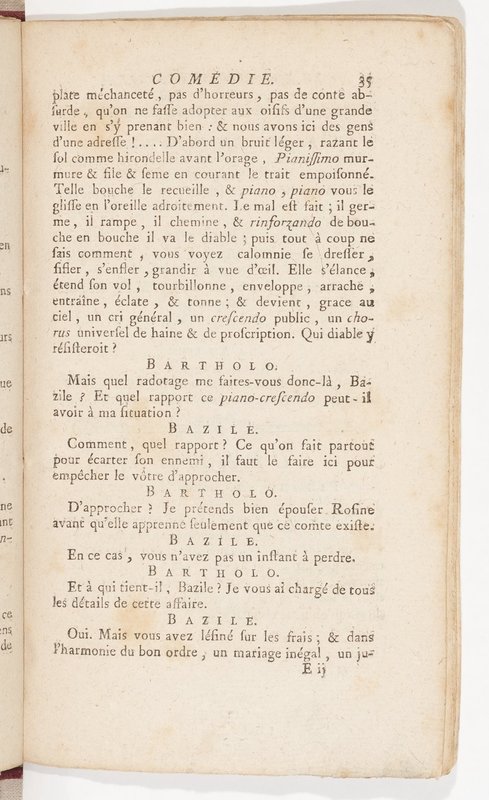 Barbier de Séville, ou la Précaution inutile (Le), comédie en quatre actes, par M. de Beaumarchais, représentée sur le théâtre de la Comédie Française le 23 février 1775 (avec une Lettre modérée sur la chute et la critique du Barbier de Séville)