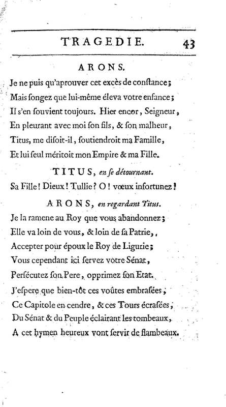 Brutus de M. de Voltaire (Le), avec un Discours sur la tragédie Brutus de M. de Voltaire (Le), avec un Discours sur la tragédie