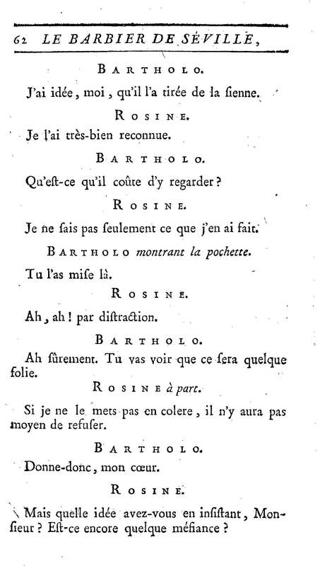 Barbier de Séville, ou la Précaution inutile (Le), comédie en quatre actes, par M. de Beaumarchais, représentée sur le théâtre de la Comédie Française le 23 février 1775 (avec une Lettre modérée sur la chute et la critique du Barbier de Séville)