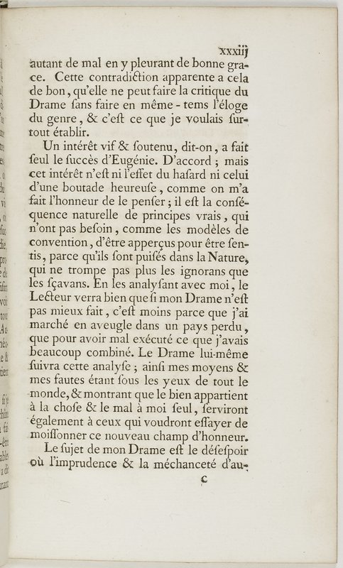 Eugénie, drame en cinq actes en prose, enrichi de figures en taille-douce ; avec un Essai sur le drame sérieux Eugénie, drame en cinq actes en prose, enrichi de figures en taille-douce ; avec un Essai sur le drame sérieux