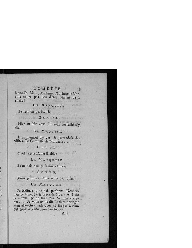Gageure imprévue (La), comédie en prose et en un acte Gageure imprévue (La), comédie en prose et en un acte