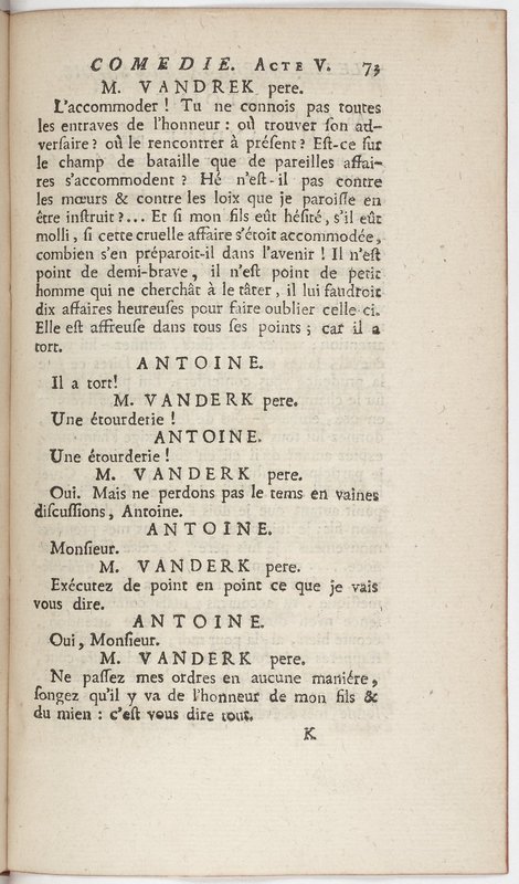 Philosophe sans le savoir (Le), comédie en prose et en cinq actes… par M. Sedaine. [Paris, les Comédiens français, 2 novembre 1765]