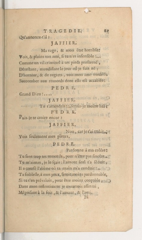 Venise sauvée, tragedie. Représentée par les Comédiens françois, le 5 décembre 1746… [Seconde édition]