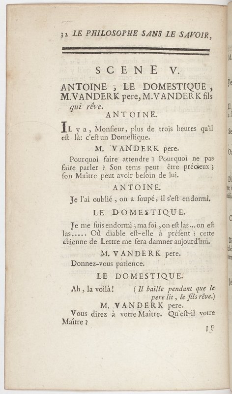 Philosophe sans le savoir (Le), comédie en prose et en cinq actes… par M. Sedaine. [Paris, les Comédiens français, 2 novembre 1765]