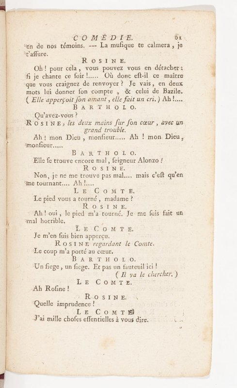 Barbier de Séville, ou la Précaution inutile (Le), comédie en quatre actes, par M. de Beaumarchais, représentée sur le théâtre de la Comédie Française le 23 février 1775 (avec une Lettre modérée sur la chute et la critique du Barbier de Séville)