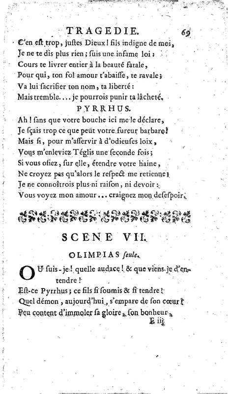 Téglis, tragédie représentée pour la première fois par les Comédiens ordinaires du Roi, le 19 septembre 1735 Téglis, tragédie représentée pour la première fois par les Comédiens ordinaires du Roi, le 19 septembre 1735