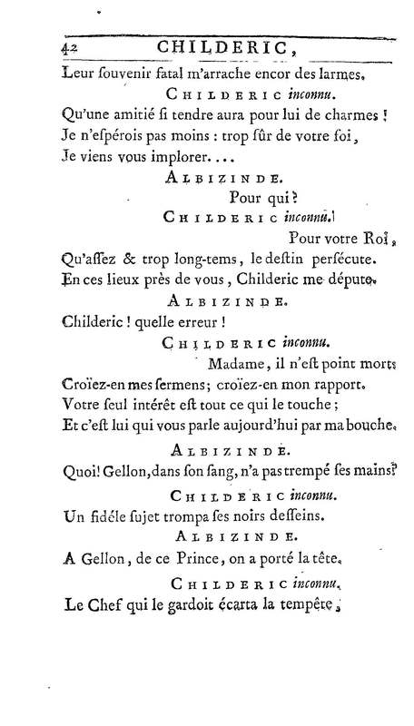 Childéric, tragédie… Childéric, tragédie…