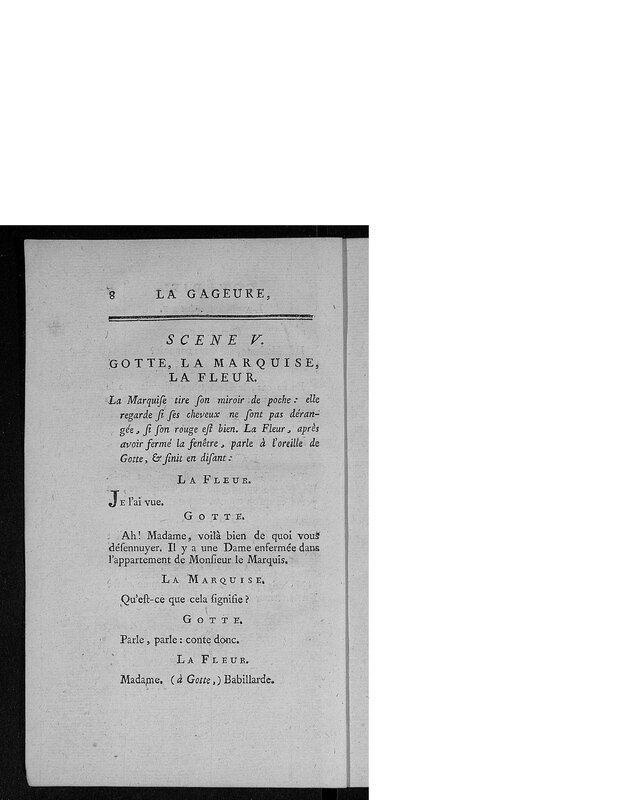 Gageure imprévue (La), comédie en prose et en un acte Gageure imprévue (La), comédie en prose et en un acte