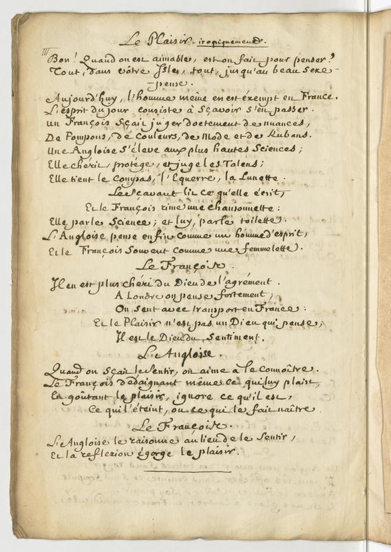 Plaisir (Le), comédie en un acte et en vers libres Plaisir (Le), comédie en un acte et en vers libres