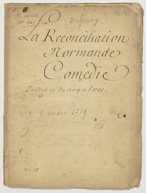 Réconciliation normande (La), comédie en vers et en cinq actes