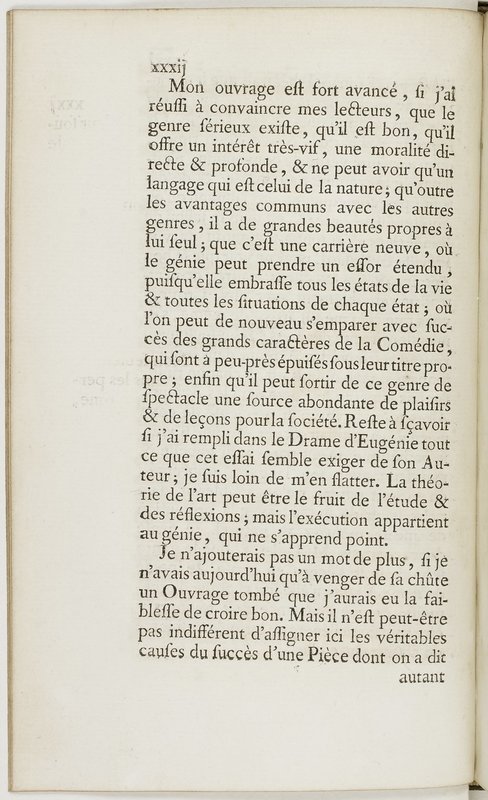 Eugénie, drame en cinq actes en prose, enrichi de figures en taille-douce ; avec un Essai sur le drame sérieux Eugénie, drame en cinq actes en prose, enrichi de figures en taille-douce ; avec un Essai sur le drame sérieux